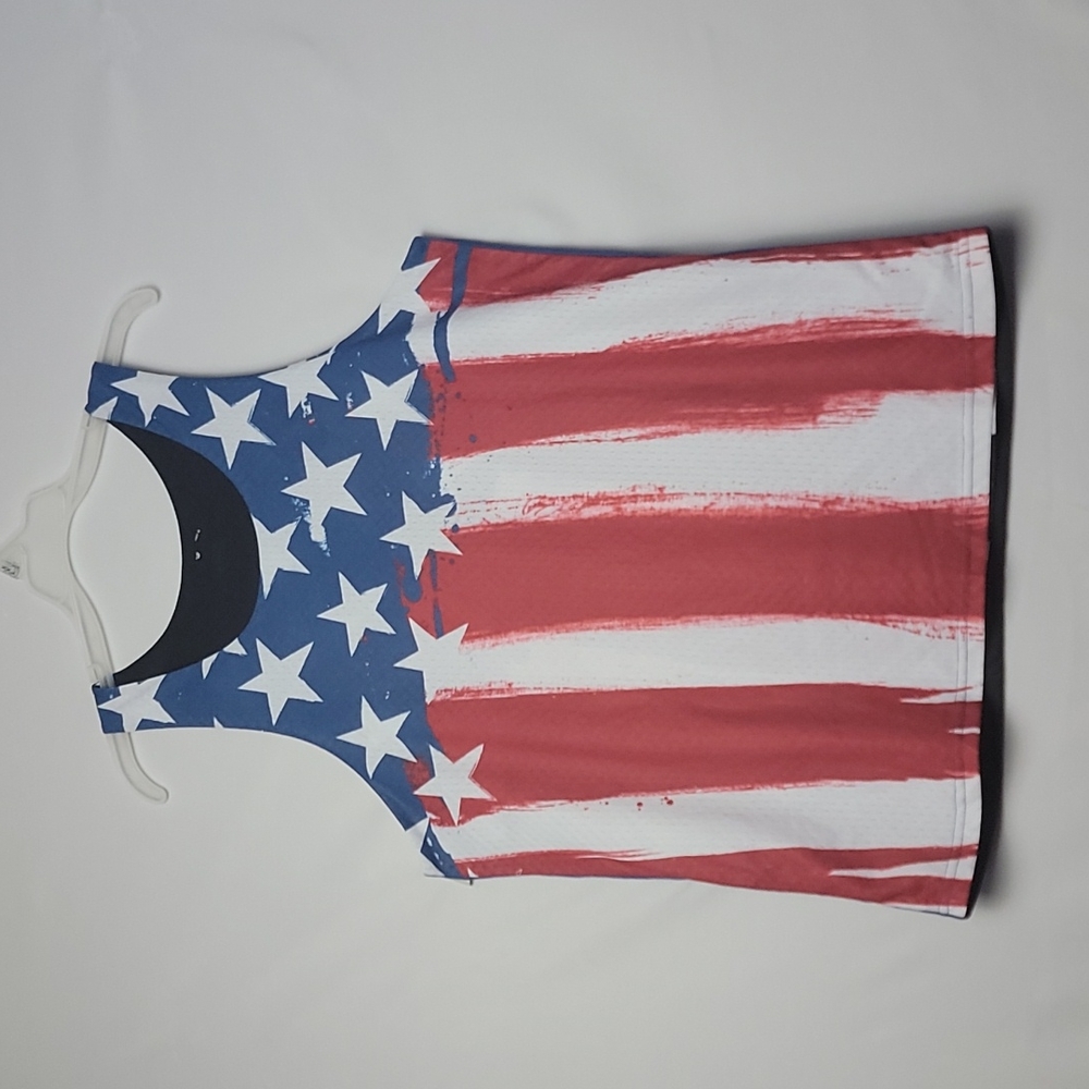Men Double Side USA Tank Top Shirt - Picture 1 of 6